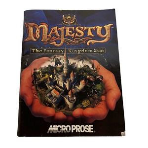 Majesty The Fantasy Kingdom Sim Game Insert Vintage Micro Pose Windows 95 / 98